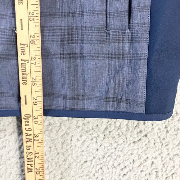 G III Atlanta Braves Sweater Mens Large Blue Plaid 1/2 Zip Pullover Logo - Picture 6 of 7